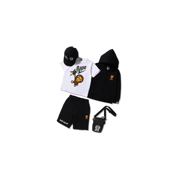 Kids' A BATHING APE Summer Bag Training Club T Shirts Black | WNQ683072