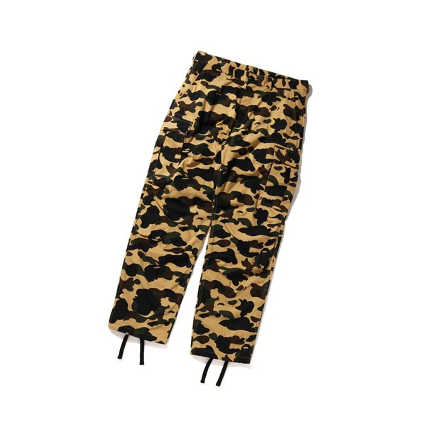 Men's A BATHING APE 1st Camo Cargo Long Pants Yellow | YWO734251