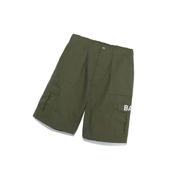 Men's A BATHING APE 6 Pocket Wide Fit Shorts Army Green | GBA293741