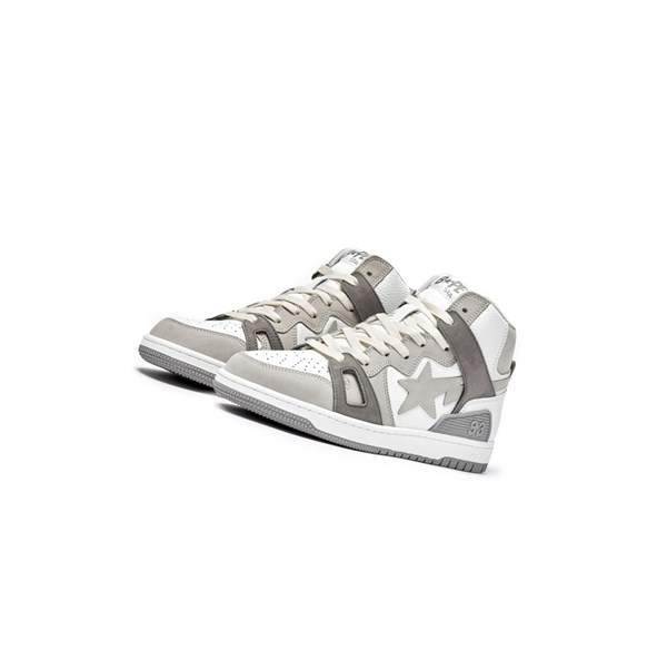 Men's A BATHING APE Bape Sta 93 Hi M2 High Sneakers Grey | PZS139025