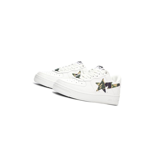 Men's A BATHING APE Bape Sta™ White / Abc Camo Low Sneakers Army Green | WRY169802
