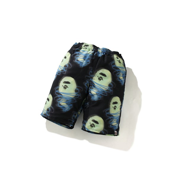 Men's A BATHING APE Bape Storm Stretched Shorts Black | DVB069847