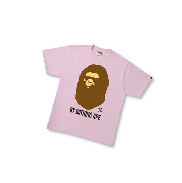 Men's A BATHING APE By Bathing Ape Tee Short Sleeve T Shirts Pink | TKY120954