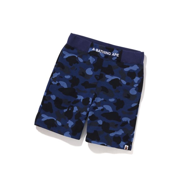 Men's A BATHING APE Color Camo Sweat Shorts Blue | ABO164072