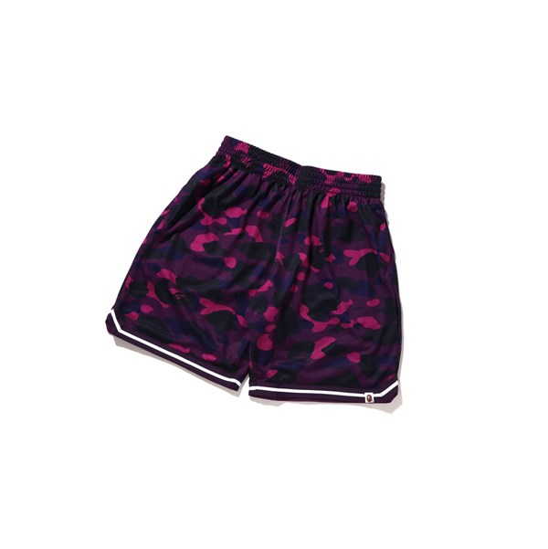Men's A BATHING APE Color Camo Wide Fit Basketball Shorts Purple | UKP823746