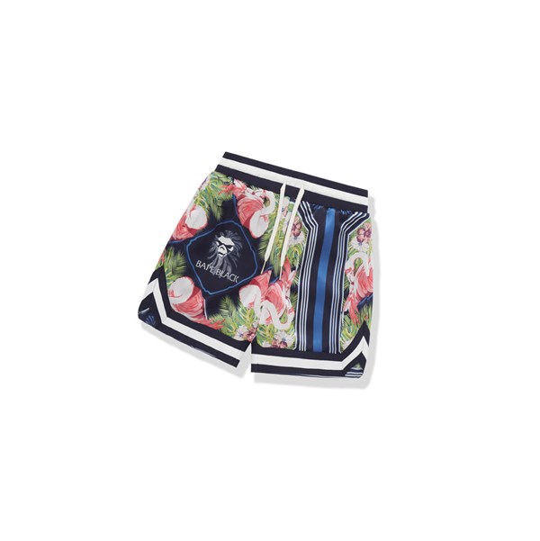 Men's A BATHING APE Floral Print Ape Head Shorts Blue | FWS462389