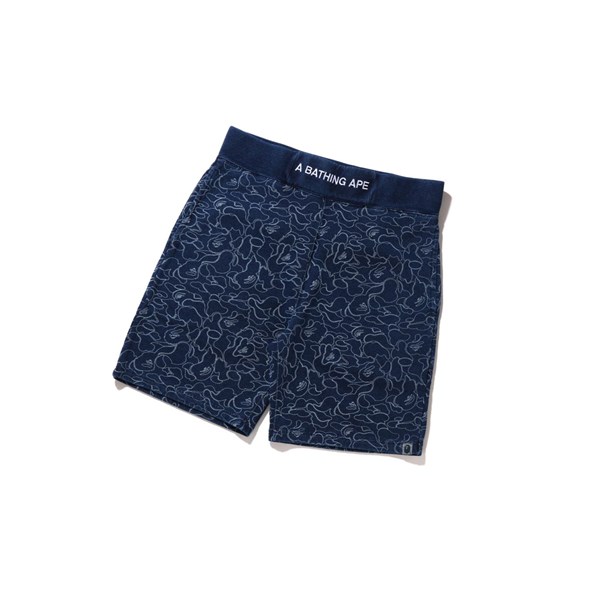 Men's A BATHING APE Line Abc Camo Sweat Shorts Blue | YQH186920