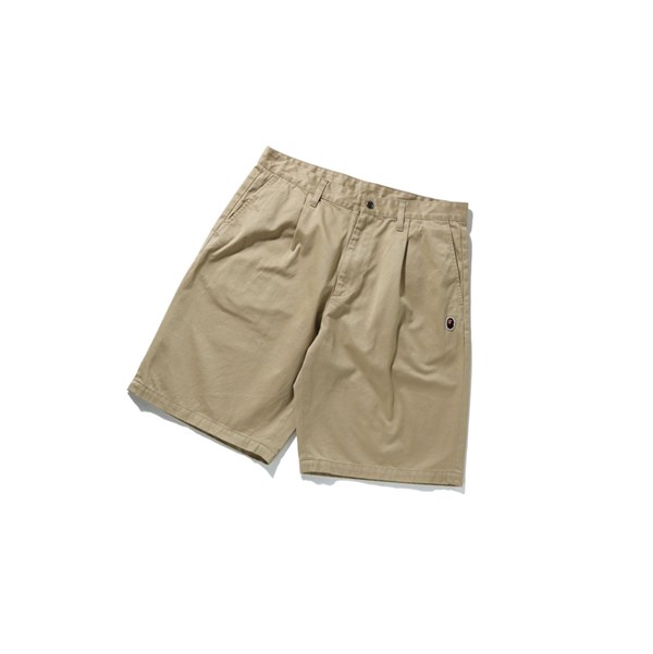 Men's A BATHING APE One Point Wide Fit Chino Shorts Beige | WPV168374
