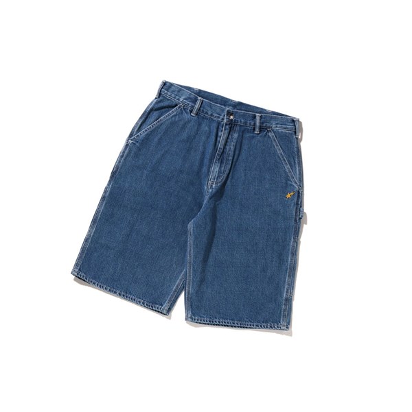 Men's A BATHING APE Painter Shorts Blue | WSR350421