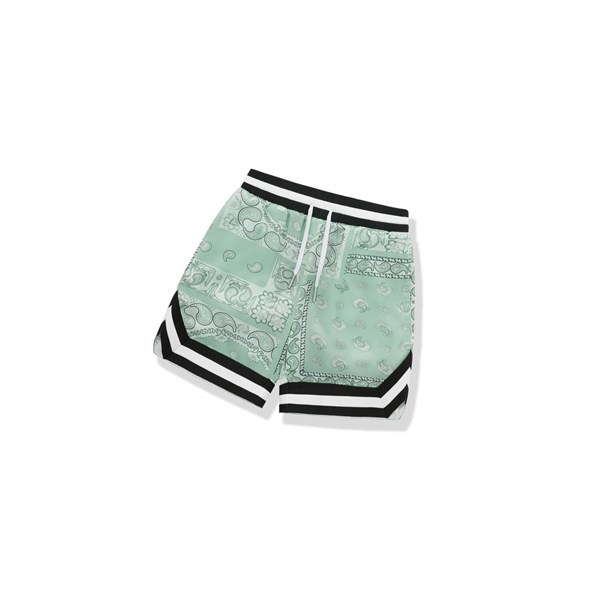 Men's A BATHING APE Paisley Print Shorts Light Green | DMI540763