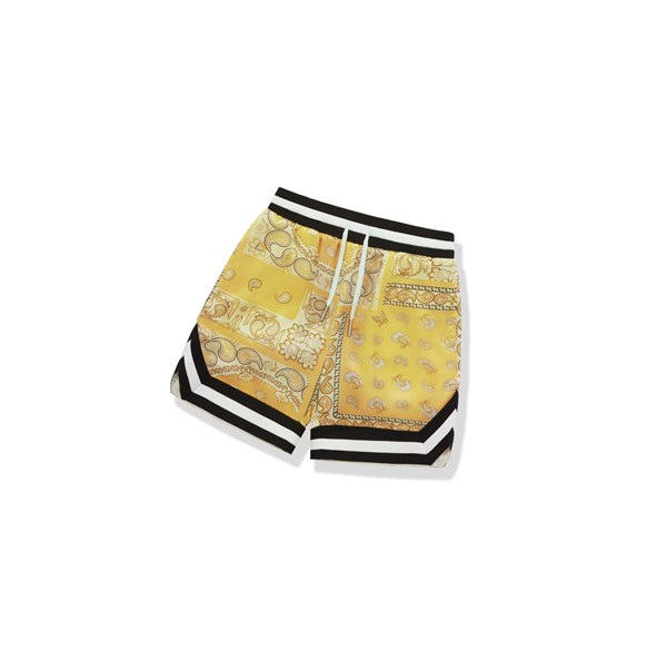 Men's A BATHING APE Paisley Print Shorts Yellow | VLQ617385