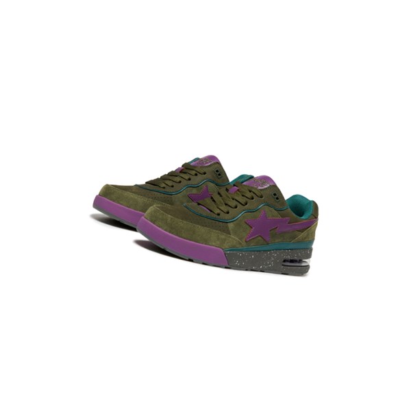 Men's A BATHING APE Road Sta #2 M1 Low Sneakers Deep Jungle | XPK610385