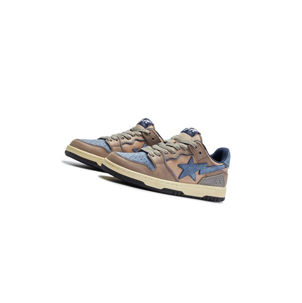 Men's A BATHING APE Sk8 Sta #3 M1 Low Sneakers Grey | NET598374