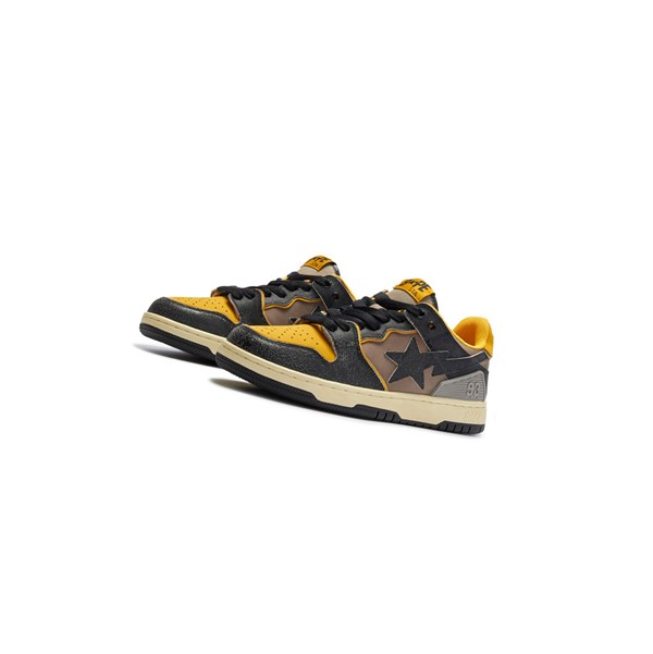 Men's A BATHING APE Sk8 Sta #5 M1 Low Sneakers Black | NDM486597