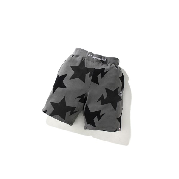 Men's A BATHING APE Sta Pattern Wide Fit Shorts Black | CYB379640