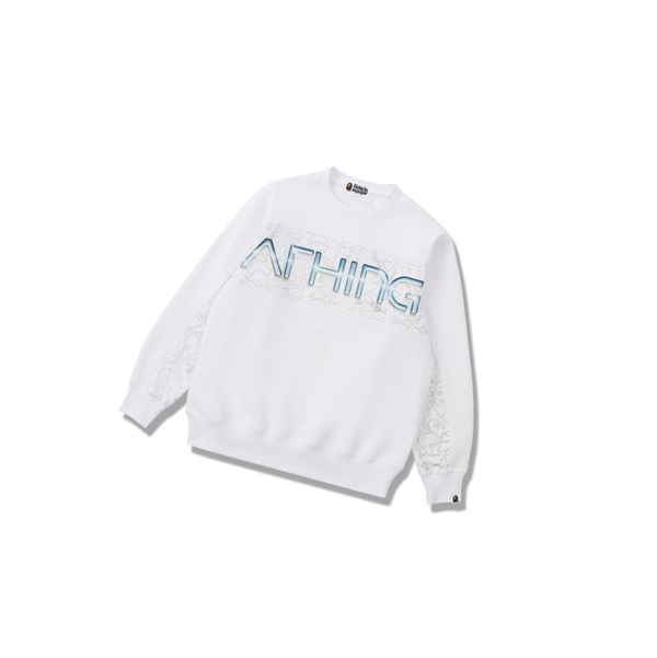 Men's A BATHING APE X Hajime Sorayama Crewneck Sweatshirts White | MON682173