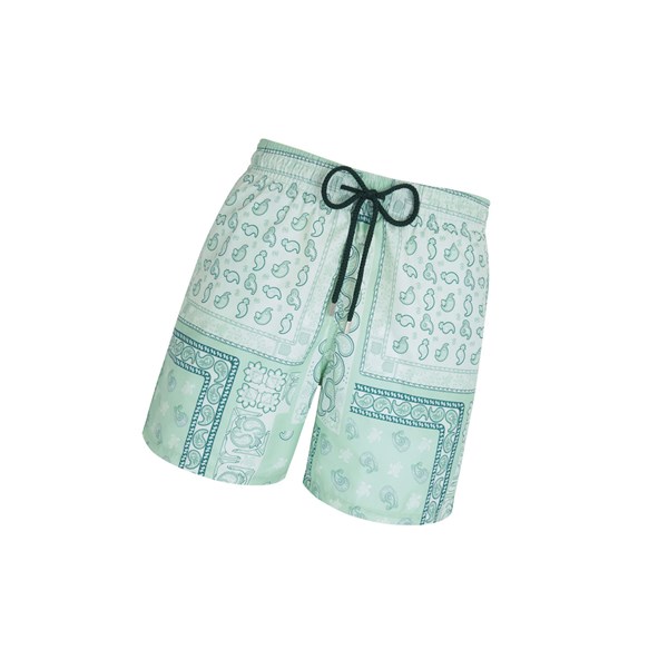 Men's A BATHING APE X Vilebrequin Moorea Shorts Light Green | WRH593074