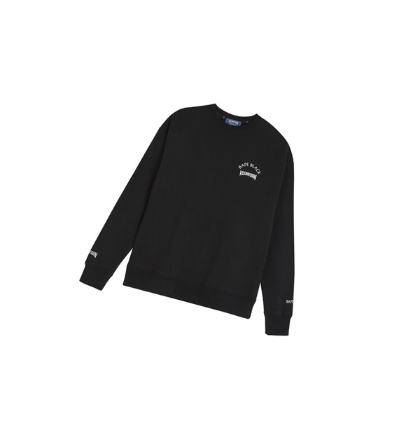 Men's A BATHING APE X Vilebrequin Swape Sweatshirts Black | OAQ762954