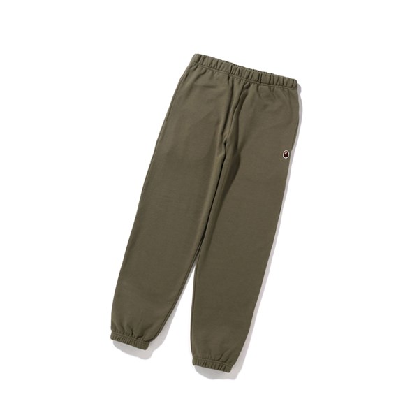 Women's A BATHING APE Ape Head One Point Oversized Sweat Pants Army Green | EDZ270541