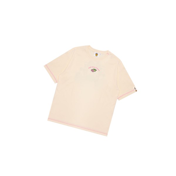 Women's A BATHING APE Baby Milo Boxy Fit Tee Short Sleeve T Shirts White | AVI105247