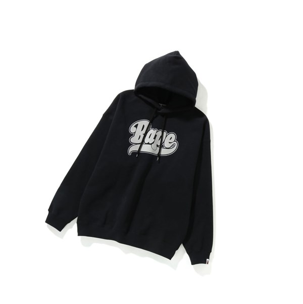 Women's A BATHING APE Bape® Oversized Pullover Hoodie Black | IUD540726