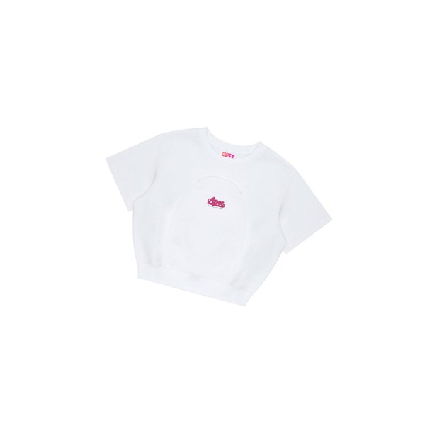 Women's A BATHING APE Cropped Logo Sweatshirts White | UEI826104