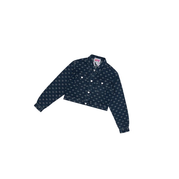 Women's A BATHING APE Patterned Denim Thin Jackets Denim | DHW187460