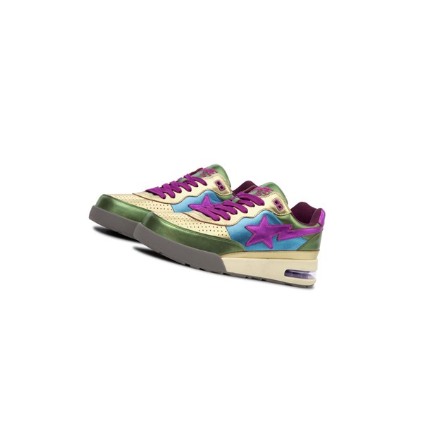 Women's A BATHING APE Road Sta Mid Sneakers Gold | JWG974130