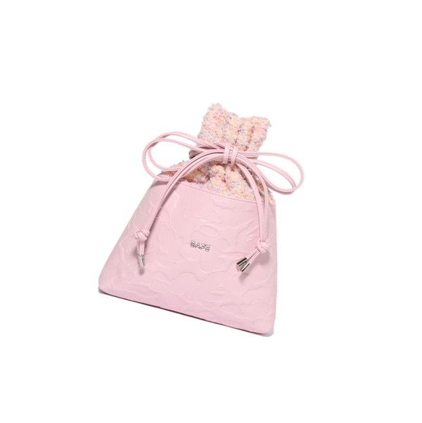 Women's A BATHING APE Solid Camo Drawstring Backpacks Pink | ACB872419