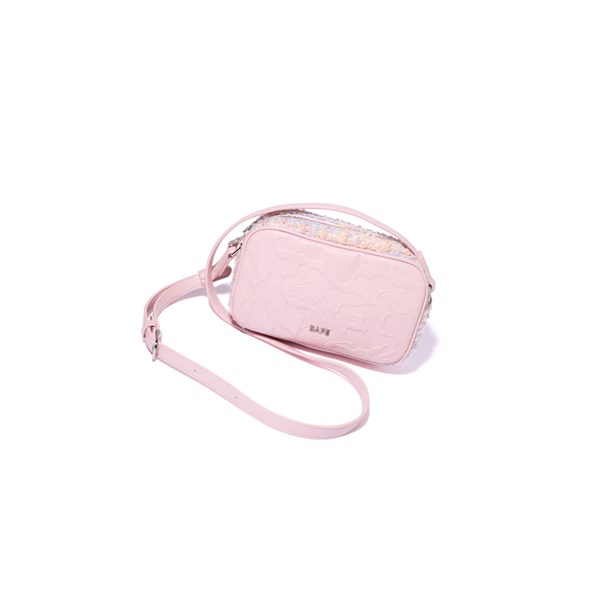 Women's A BATHING APE Solid Camo Shoulder Bags Pink | KXL896130