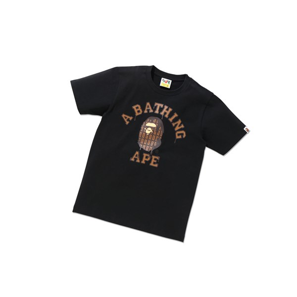 Women's A BATHING APE Valentine Chocolate Ape Head Tee Short Sleeve T Shirts Black | NPL970835